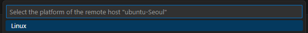 AWS EC2 우분투 vscode ssh로 접속 하기 Select the platform of the remote host - 원격 호스트 플랫폼(OS) 선택